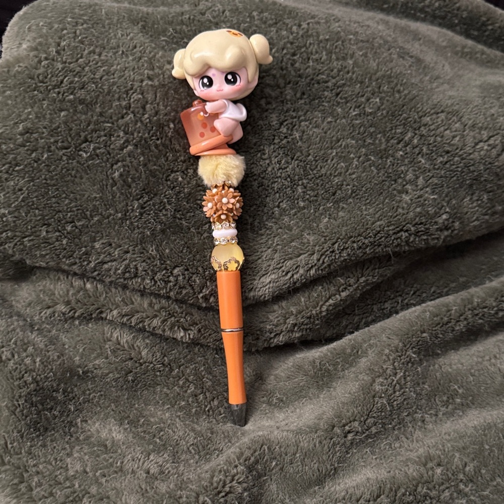 Cute Orange Character Pen for Kids